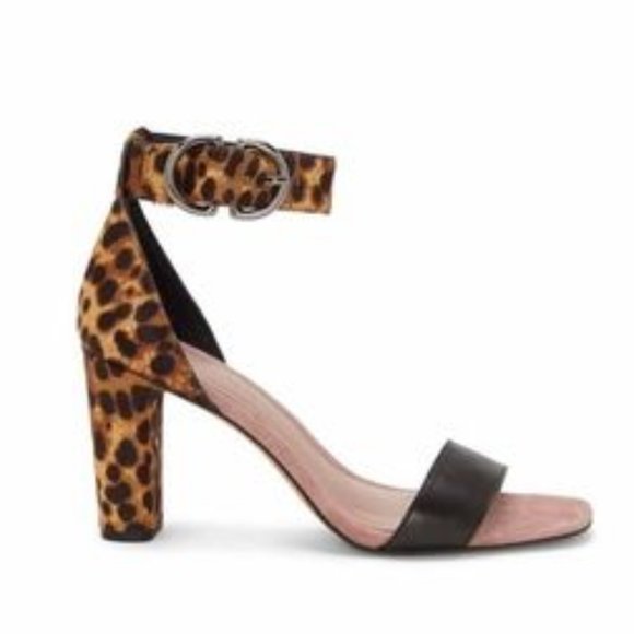 REBECCA MINKOFF Kemina Leopard Print Ankle Strap Sandals Size 7.5 - Picture 3 of 11